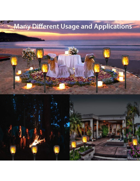 Luces Solares Gold Armour 4 Pzas Antorchas LED 108.9 cm