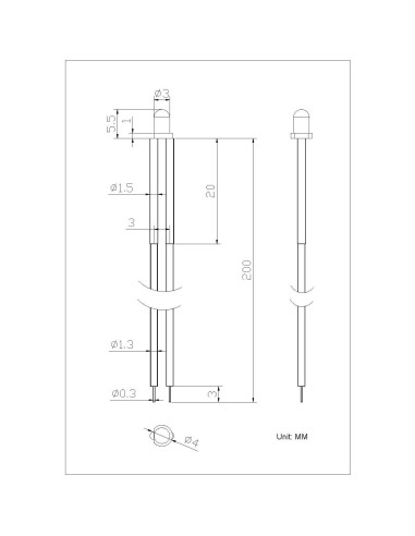 30 Luces LED Azules Parpadeantes 3mm EDGELEC 12V Pre Cableadas