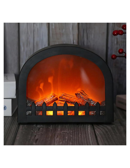 Lámpara de Mesa LED Ulalaza con Efecto Llama Realista 18.5 cm