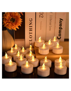 Paquete de 200 Velas LED Sin Llama HYW Amarillo Cálido