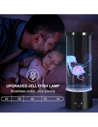 Lámpara de Lava de Medusas LED PEN&H 28cm Luz Nocturna