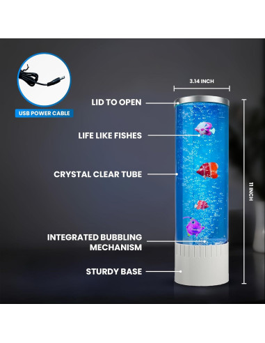 Lámpara Burbujeante LED Brewish NX-ZP | Luz Nocturna Acuática