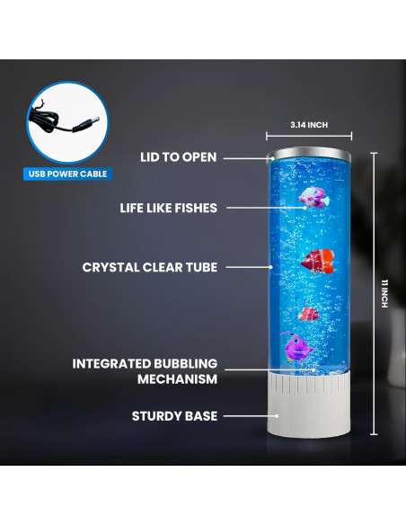 Lámpara Burbujeante LED Brewish NX-ZP | Luz Nocturna Acuática