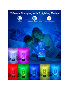 Lámpara de Medusa LED Eyesound 2.5L con 7 Colores y Control 2
