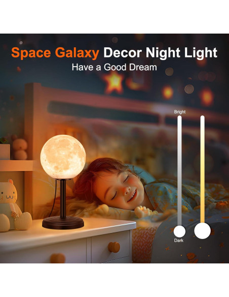 Lámpara de Luna 3D LED JIMIMORO Regulable 25 Modos 16 cm