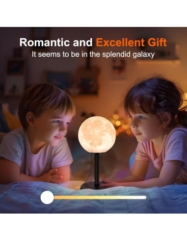 Lámpara de Luna 3D LED JIMIMORO Regulable 25 Modos 16 cm