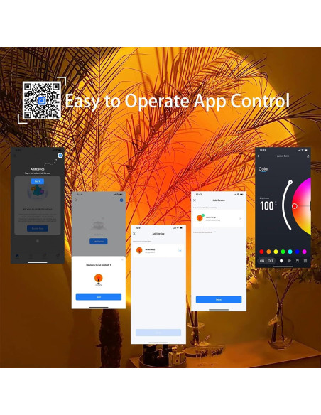 Proyector de Lámpara de Atardecer Spacenight 6W USB Control Remoto