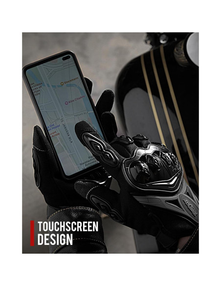 Guantes de Moto IRON JIA'S AXE-10 Negros Medianos Transpirables