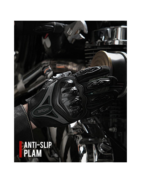 Guantes de Moto IRON JIA'S AXE-10 Negros Medianos Transpirables