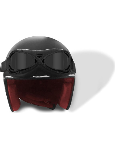 Gafas de Moto Bertoni AF77 Unisex Antivaho Negro Mate