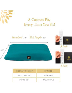 Almohadilla de Meditación Orgánica Maya Lumbini 3 cm - Sin Dolor 2