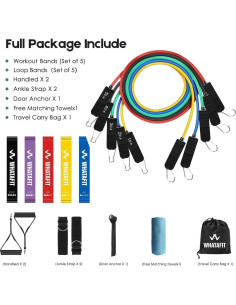 Bandas de Resistencia WHATAFIT 5 Niveles hasta 68 kg para Ejercicio 2