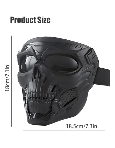 Gafas de Motocicleta Wokyo Anti Niebla con Máscara Facial