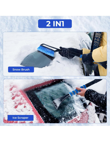 Cepillo de Nieve y Raspador de Hielo RELF 95 cm Extensible