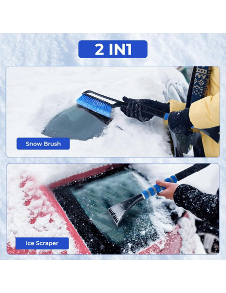 Cepillo de Nieve y Raspador de Hielo RELF 95 cm Extensible Cepillo de Nieve y Raspador de Hielo RELF 95 cm Extensible