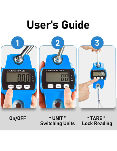 Balanza Digital Colgante ROMECH 300Kg Mini Grúa Portátil