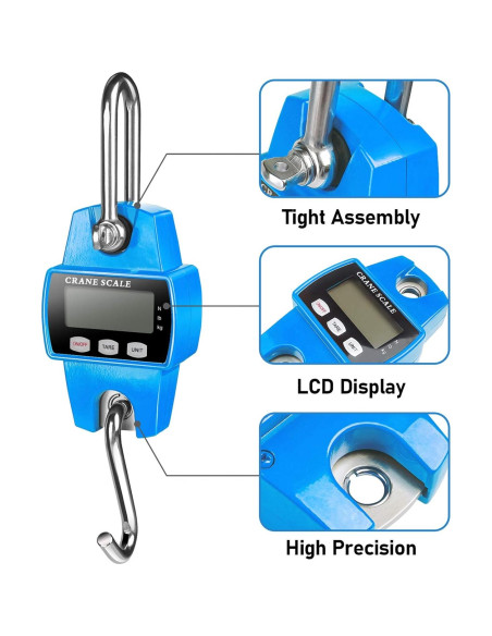 Balanza Digital Colgante ROMECH 300Kg Mini Grúa Portátil
