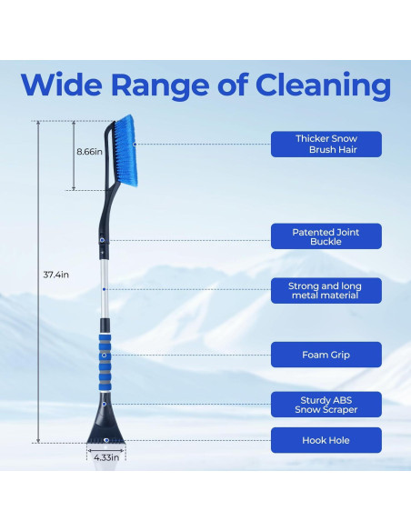 Cepillo de Nieve y Raspador de Hielo RELF 95 cm Extensible Cepillo de Nieve y Raspador de Hielo RELF 95 cm Extensible