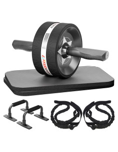 Kit de Rueda Abdominal EnterSports 6 en 1 con Bandas y Almohadilla