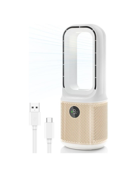 Ventilador de Escritorio MEIIS Sin Aspas 14" Recargable USB 9 Velocidades