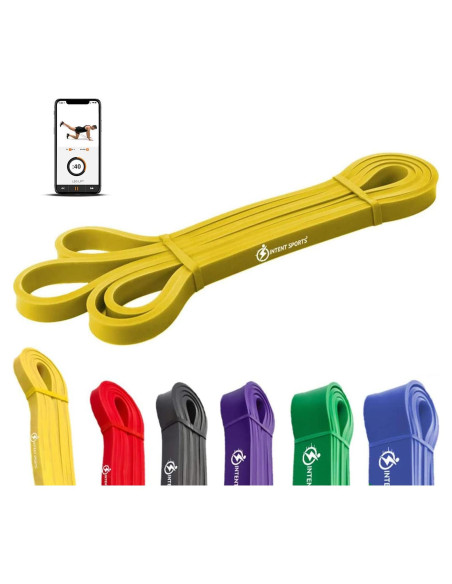 Bandas de Asistencia INTENT SPORTS para Dominadas - Amarillo 5-10 lbs