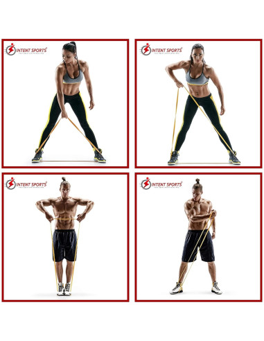 Bandas de Asistencia INTENT SPORTS para Dominadas - Amarillo 5-10 lbs