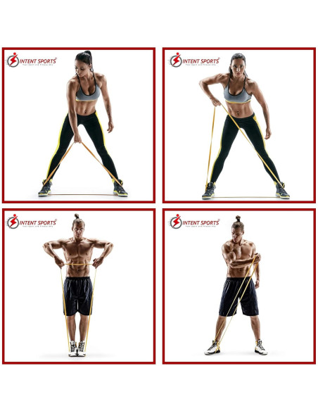 Bandas de Asistencia INTENT SPORTS para Dominadas - Amarillo 5-10 lbs