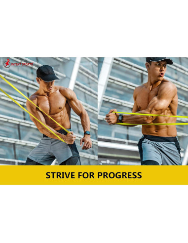 Bandas de Asistencia INTENT SPORTS para Dominadas - Amarillo 5-10 lbs