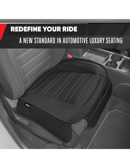 Fundas de Asiento Motor Trend MTSC-420, Cuero Sintético Negro 2-Pack