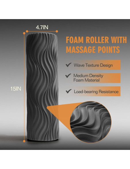 Rodillo de Espuma LTHTRADE 38.1cm para Masaje y Yoga