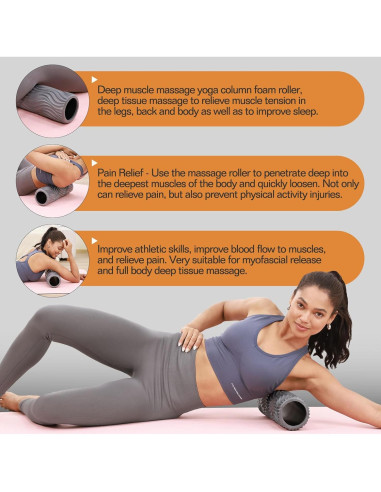 Rodillo de Espuma LTHTRADE 38.1cm para Masaje y Yoga