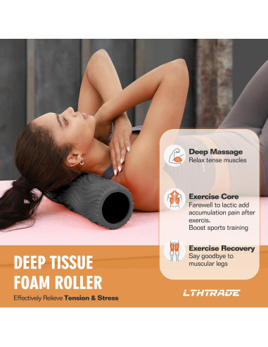 Rodillo de Espuma LTHTRADE 38.1cm para Masaje y Yoga