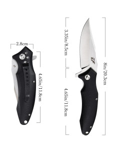 Cuchillo Plegable Eafengrow EF339 D2 Mango G10 20.3 cm 2