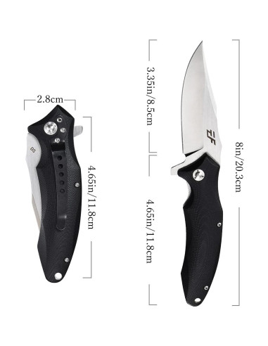 Cuchillo Plegable Eafengrow EF339 D2 Mango G10 20.3 cm