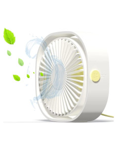 Ventilador de Escritorio USB Genérico Cubo Blanco 3 Velocidades