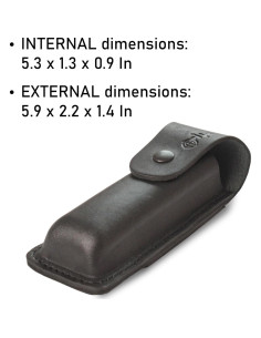 Funda de Cuchillo Plegable de Cuero Premium EDC 135x35x24mm 2