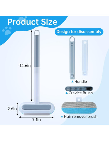 Cepillo Quitapelos Multifuncional INABULETWO 4 en 1 43.9cm