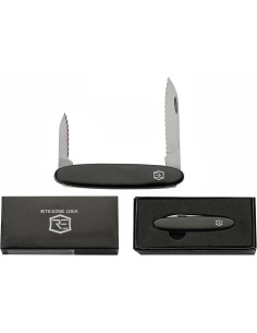 Cuchillo Plegable EDC Genérico 2 Cuchillas ABS Negro 2