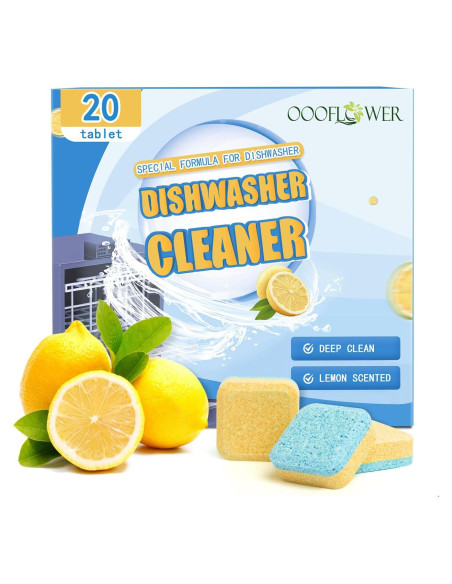 Tabletas Limpiadoras OOOFLOWER para Lavavajillas 20 Unidades