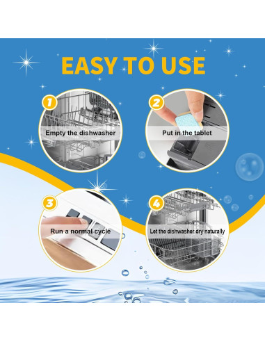 Tabletas Limpiadoras OOOFLOWER para Lavavajillas 20 Unidades