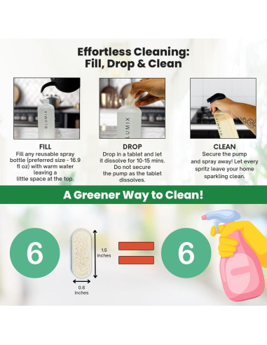 Tabletas de Limpieza Multi-Superficie Blumix - 6 Unidades Ecológicas