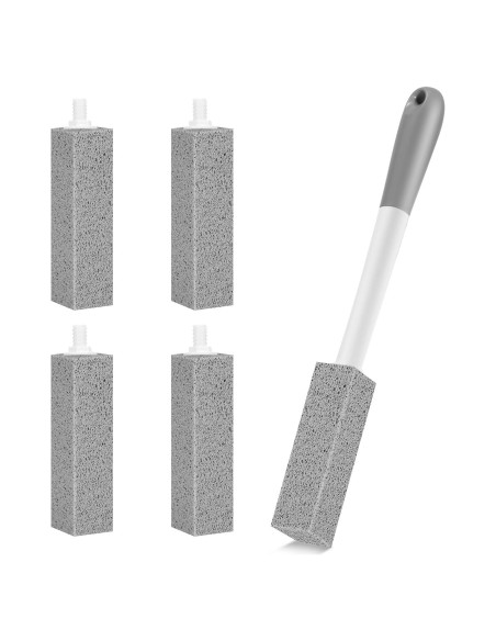 Paquete de 4 piedras pómez Gnvop con mango largo para inodoro