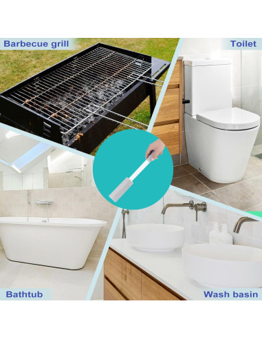 Paquete de 4 piedras pómez Gnvop con mango largo para inodoro