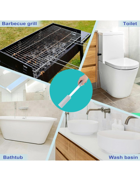 Paquete de 4 piedras pómez Gnvop con mango largo para inodoro