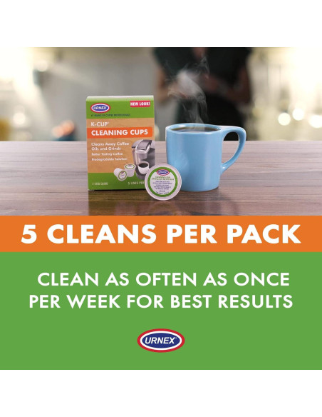 Cápsulas de Limpieza Urnex - 5 Unidades - Compatibles con Keurig
