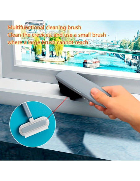 Removedor de Pelo de Mascotas 4-en-1 Owtemeot con Mango Extensible Removedor de Pelo de Mascotas 4-en-1 Owtemeot con Mango Extensible