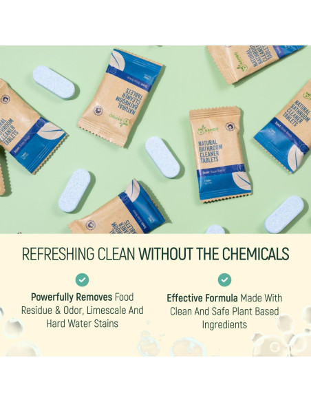 Limpiadores Naturales para Baño BAMBOEARTH - 12 Tabletas Ecológicas