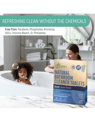 Limpiadores Naturales para Baño BAMBOEARTH - 12 Tabletas Ecológicas