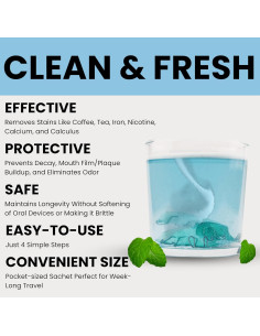 Limpiador de Retenedores SmileAgain - 90-120 Limpiezas Menta 2