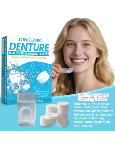 Tabletas de Limpieza Sifuland para Dentaduras y Retenedores - 30 Unidades 2